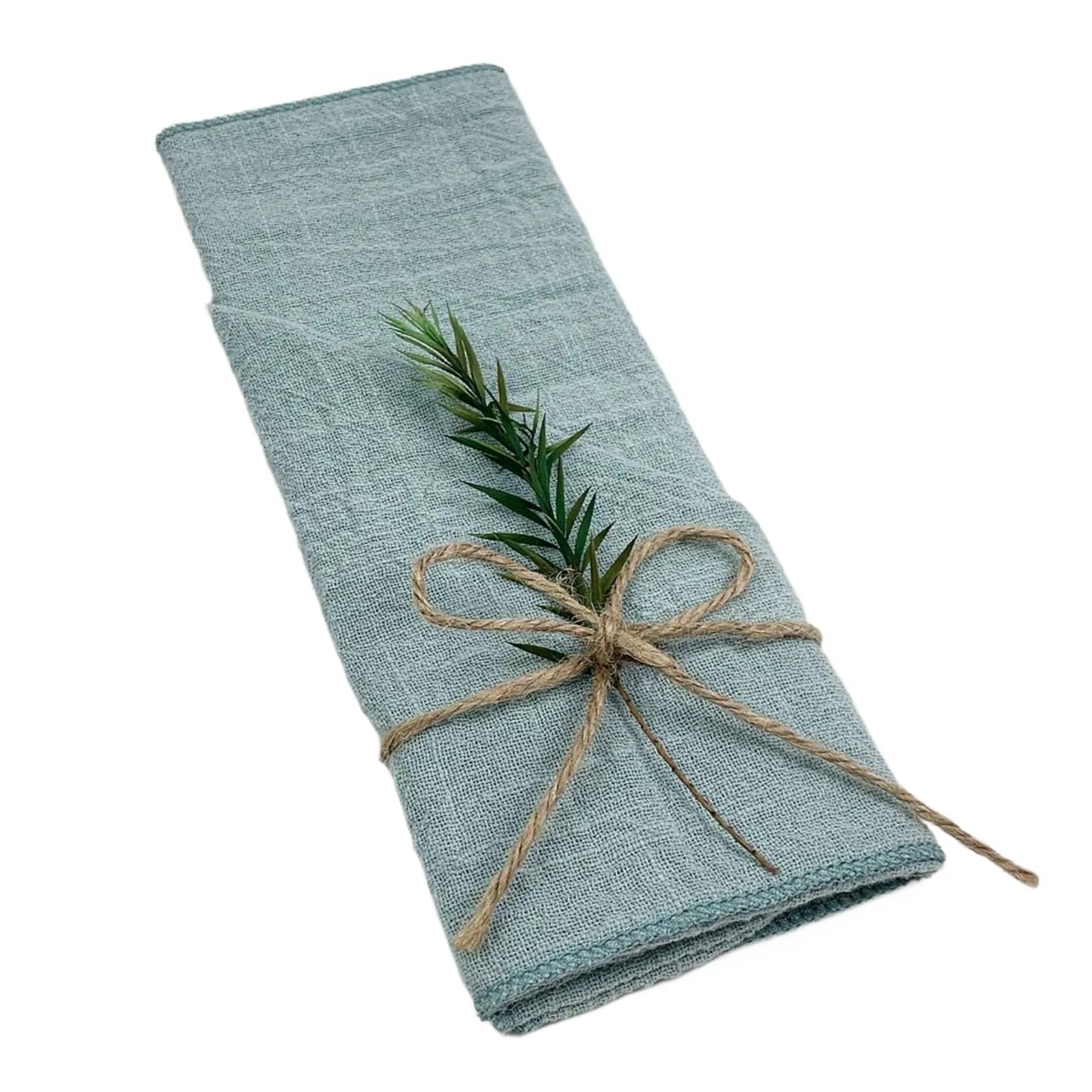 Linen Napkins Gauze Cotton Napkins Rustic 12pcs 30x30cm