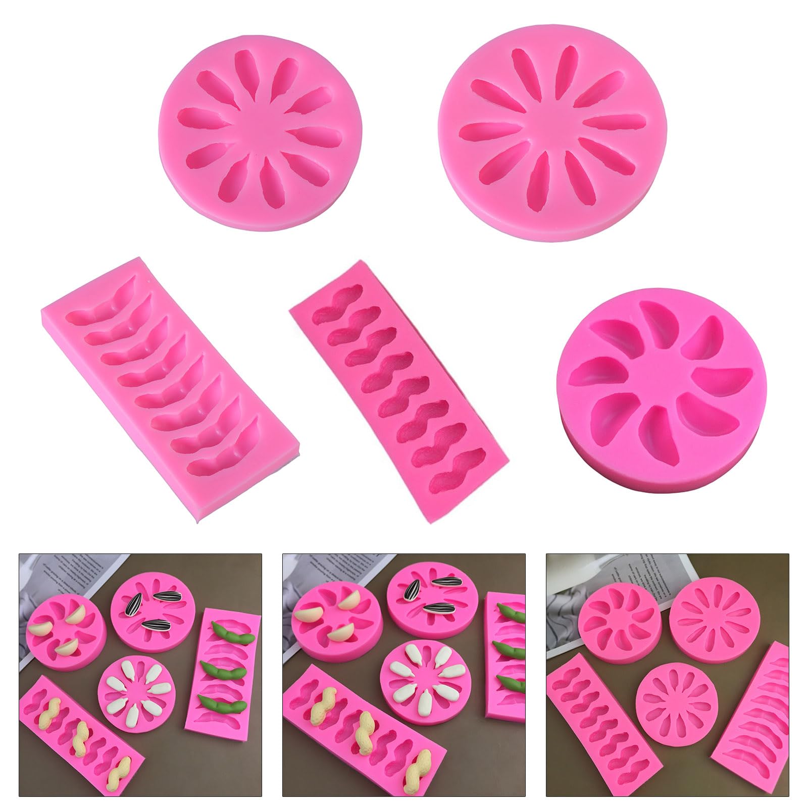 Zkhxhtg bakeware sets Green Soybeans Peanut Silicone Molds Fondant Chocolate Molds Holiday Baking Decorating Tool Making Fondant Cake Molds