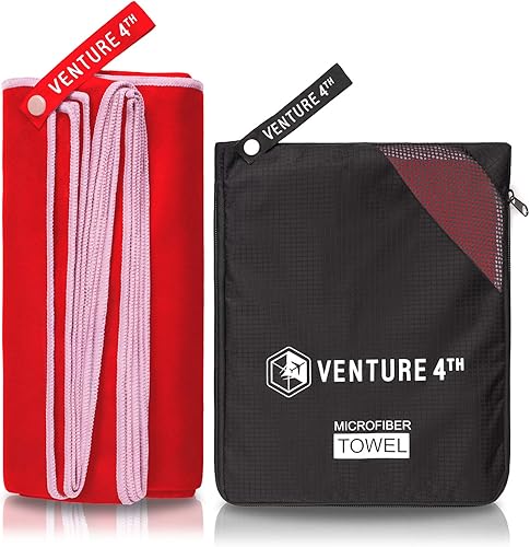 Vista 48 de VENTURE 4TH Toalla de viaje de secado rápido – Toallas de microfibra ultra suaves de secado rápido – esencial para camping, mochilero, yoga