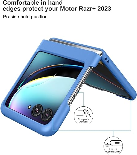 Miniatura 2 de Foluu Funda delgada para Motorola Razr Plus 2023, con 1 protector de pantalla interior suave de TPU Moto Razr Plus 2023, 1 protector de pantalla