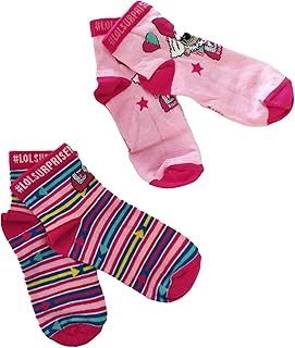 LOL Surprise Calcetines para niña, juego de 2 pares, rosa y fantasía (IT, número, 27, 30, multicolor)