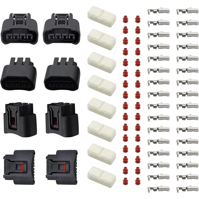 Kit de conectores para bobina de ignição SecosAutoparts 4 pinos 90980-11885 para Toyota, Chevrolet e Lexus – 8 unidades