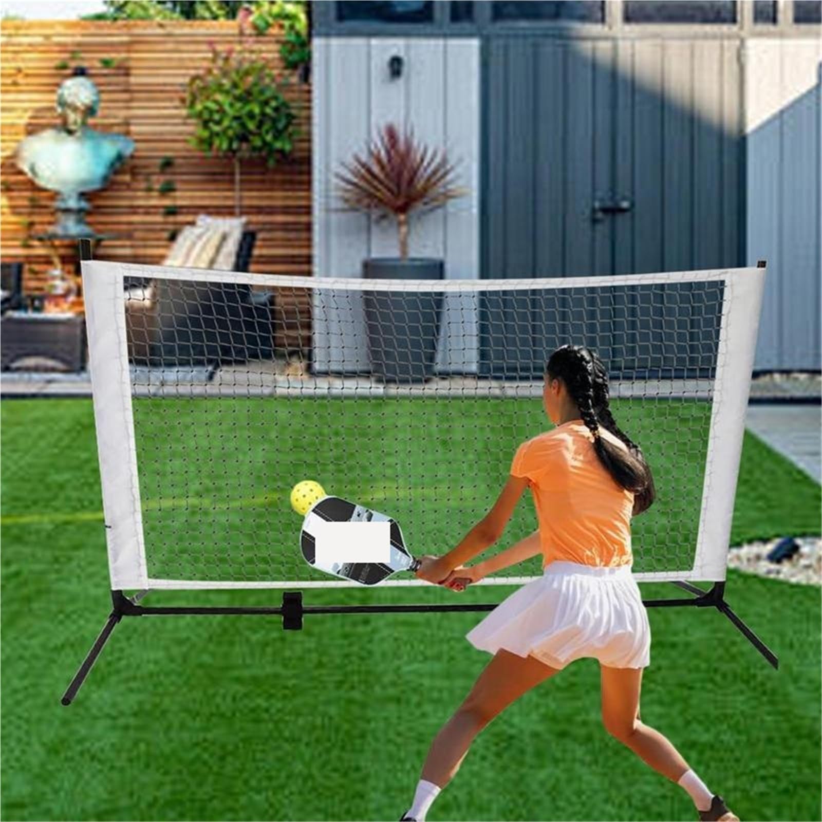 Rete da pickleball Piccola rete da pickleball Dink Net compatta for allenamento di palline tennis, attrezzatura for vialetto del cortile