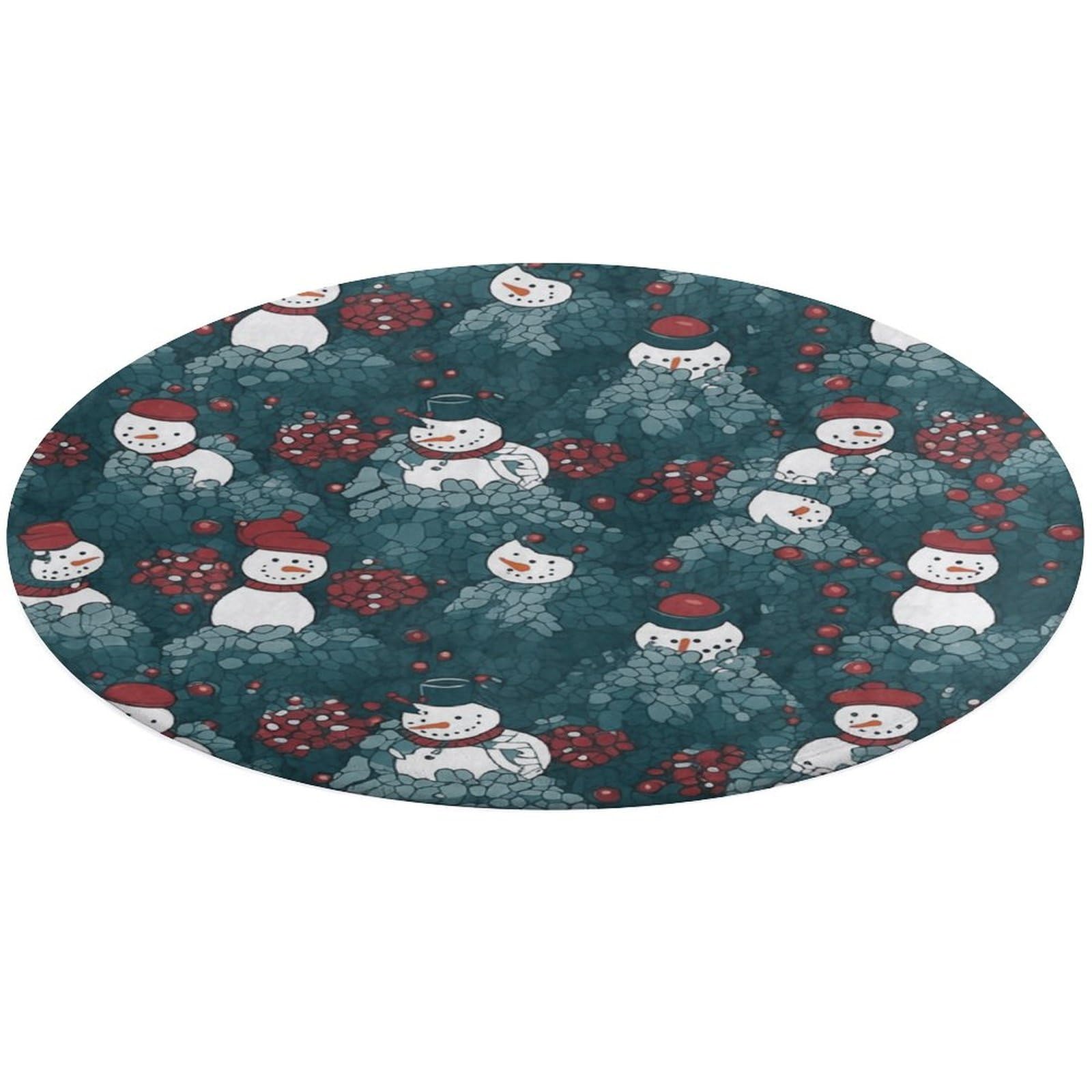 Alfombra lavable de cocina y baño con diseño de muñeco de nieve navideño