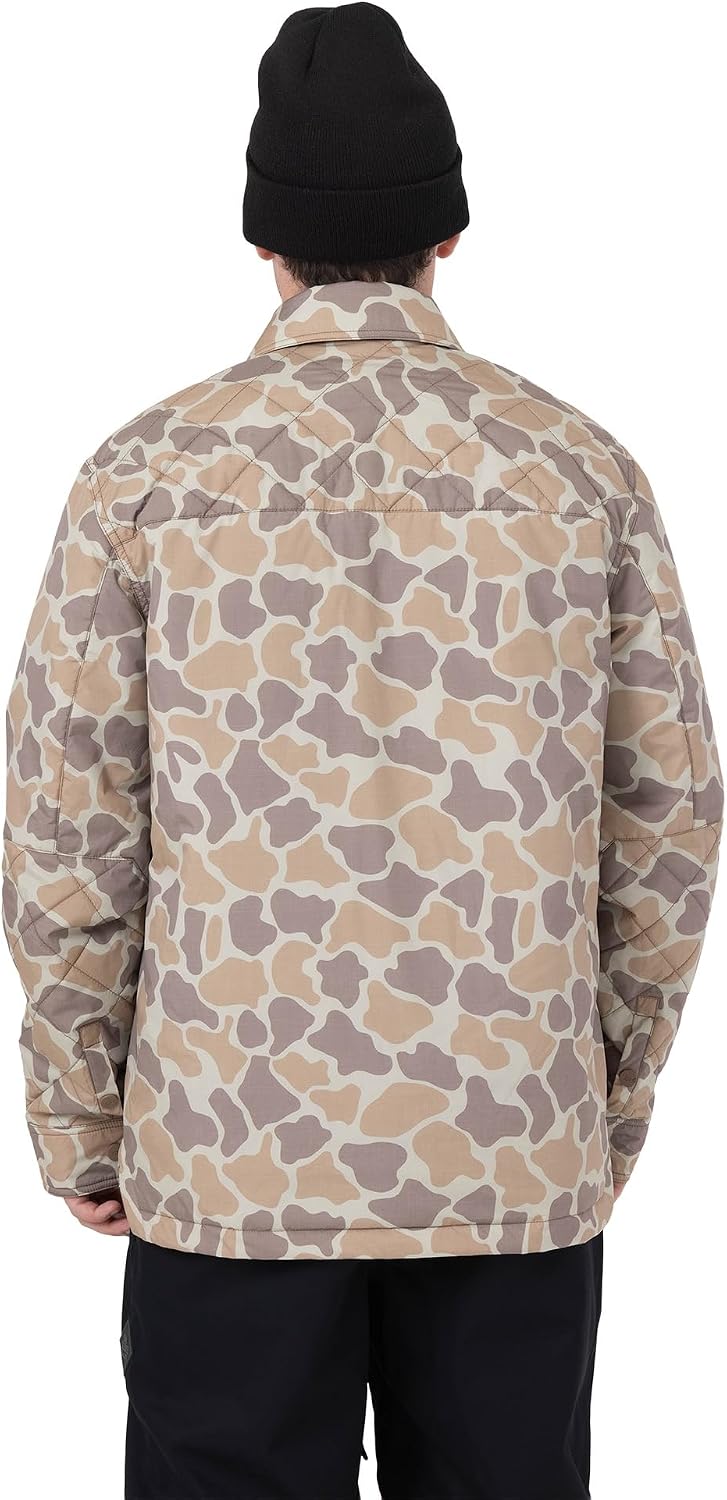 Dakine Men's Steele Quilted Shacket – Snap Front Shirt Jacket With Lightweight Insulation