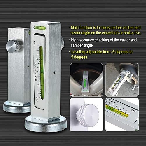 Miniatura 8 de KATUR Herramienta de calibre universal para coche/camión magnético Camber Castor Strut Herramienta de alineación de rueda para automóvil (paquete de