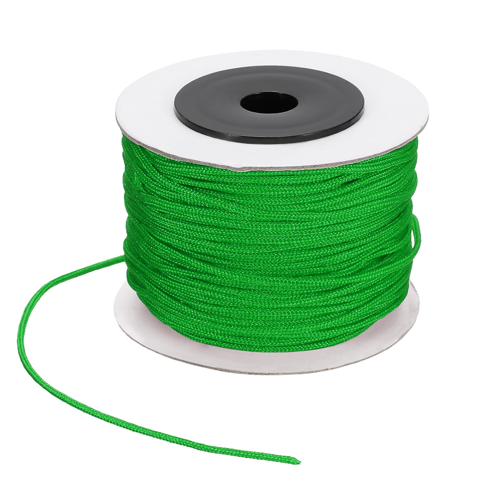PATIKIL 44 Yard Nylon String for Bracelets, 1.5 mm Nylon Rope Cord Braided Ornament Lanyard Thread Universal Blinds Pull Strings for DIY Craft Bead Bracelet Making, Green
