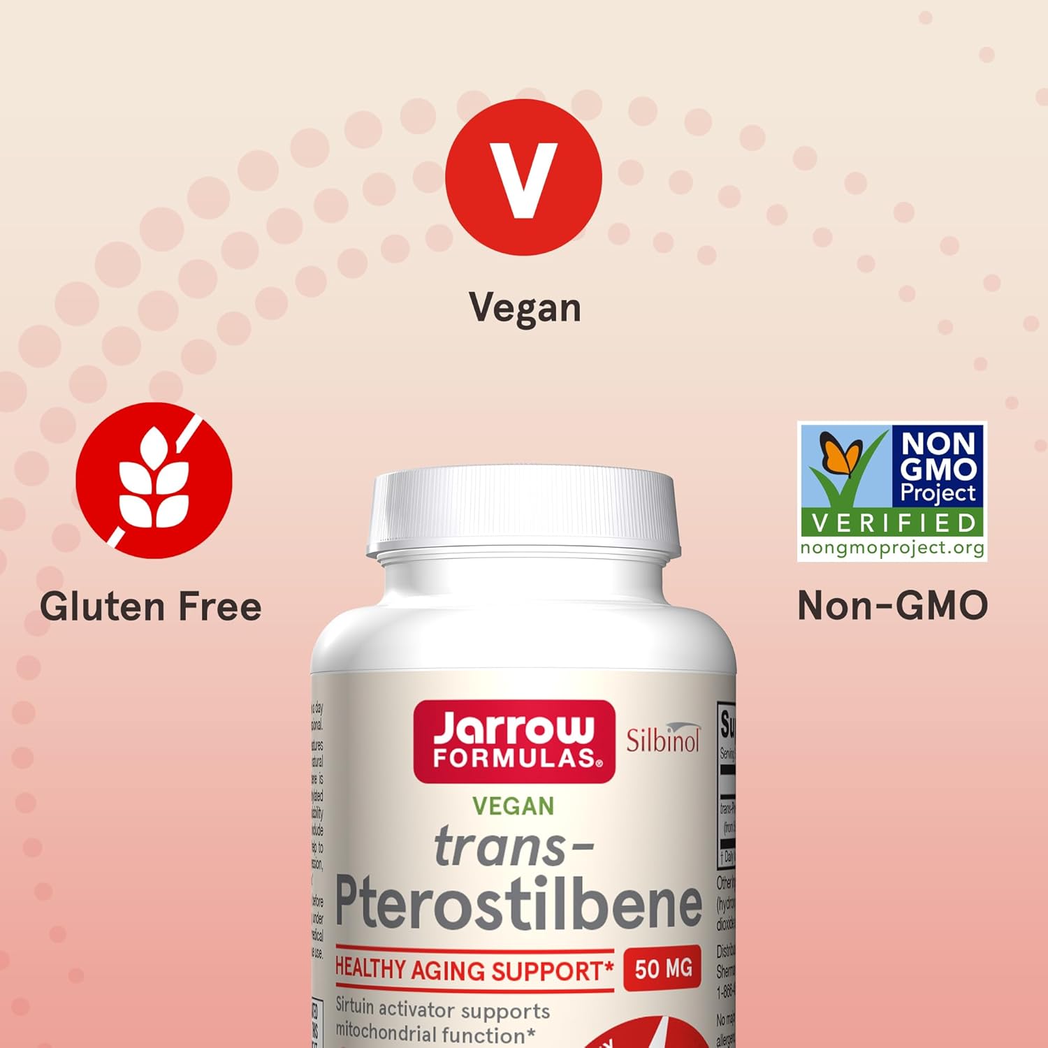 ® Pterostilbene 50mg for Antioxidant Support, Dietary