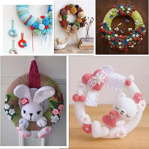 Miniatura 7 de FFchuanhe Paquete de 12 coronas de espuma para manualidades, 3 tamaños (11 pulgadas, 7.5 pulgadas, 4.6 pulgadas) para proyectos de flores, Navidad,