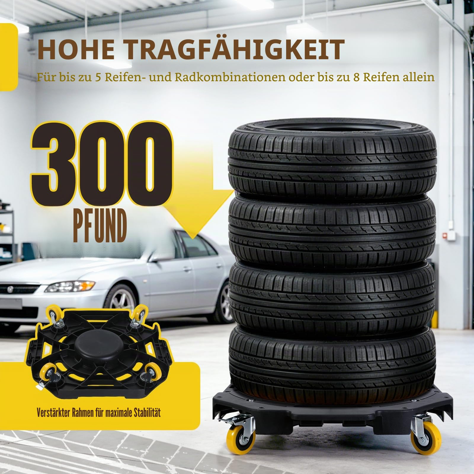 MaxxHaul 80746 Tire Dolly, 136 kg Kapazität