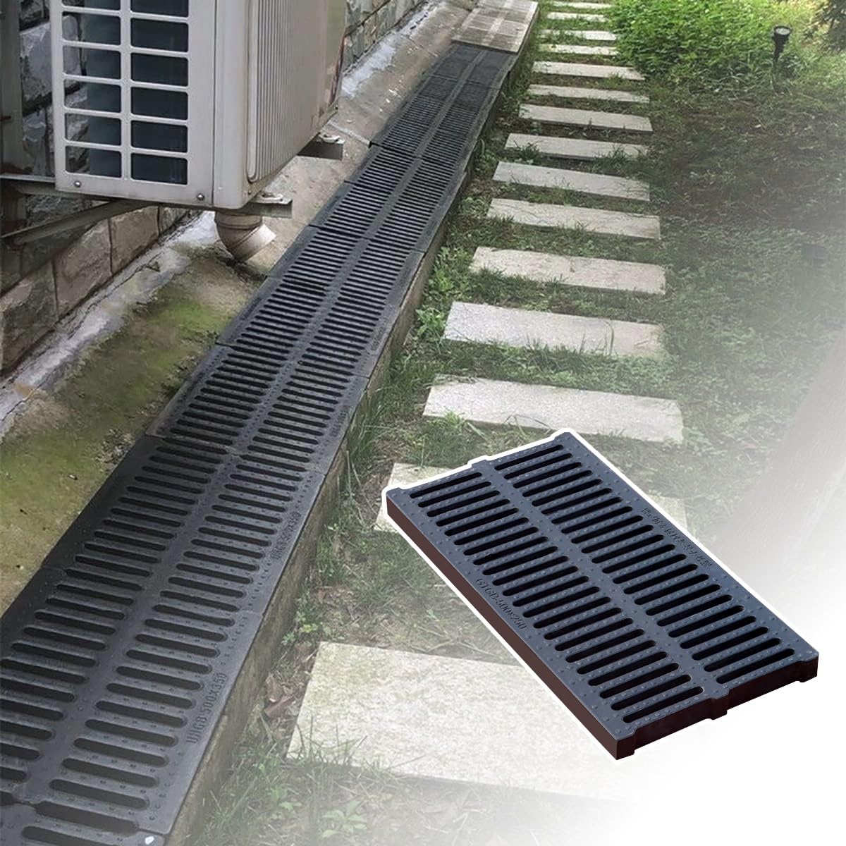 Grille de drainage des eaux pluviales pour protéger votre terrasse de la pluie