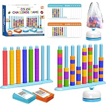 LLESSOO 2 Pack Color Challenge Game, 2 Players Color Matching Puzzle Game, Fun Board Game for Kids 6-8-12, Adults, Party & Family Game Night, Birthday Christmas Party Gifts for Boys & Girls