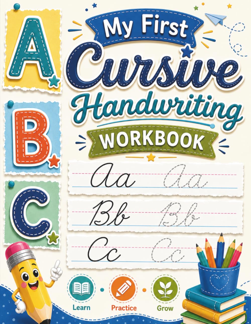My First Cursive Handwriting Workbook: Trace Uppercase and Lowercase Cursive Letters