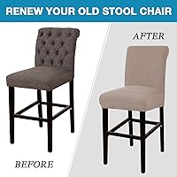 Vista 52 de Flamingo P Bar Stool Covers with Backs Bar Stool Seat Covers Barstool Covers Slipcovers Counter Height Bar Stool Chair Covers Removable Washable for
