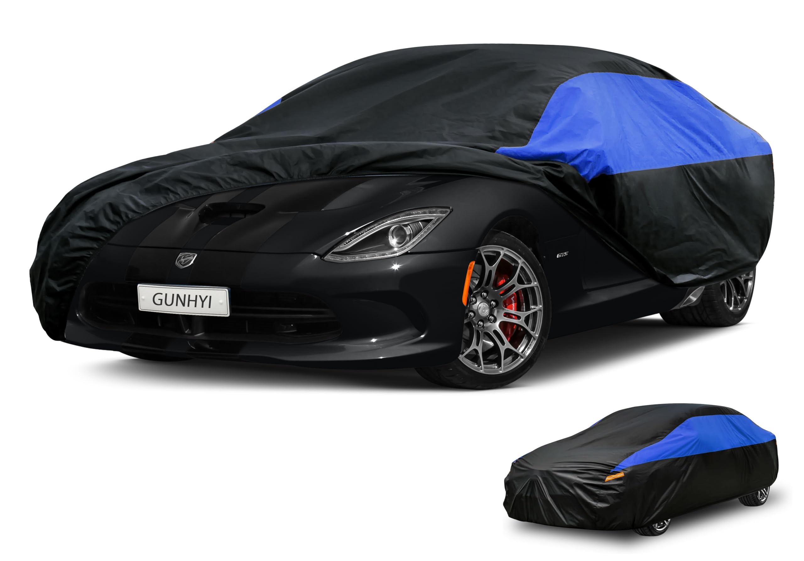 GUNHYI Dodge Car Cover Custom Fit Dodge Viper Waterproof All Weather, Lightweight Full Car Cover Outdoor Sun UV Rain Dust Snow Wind Protection.