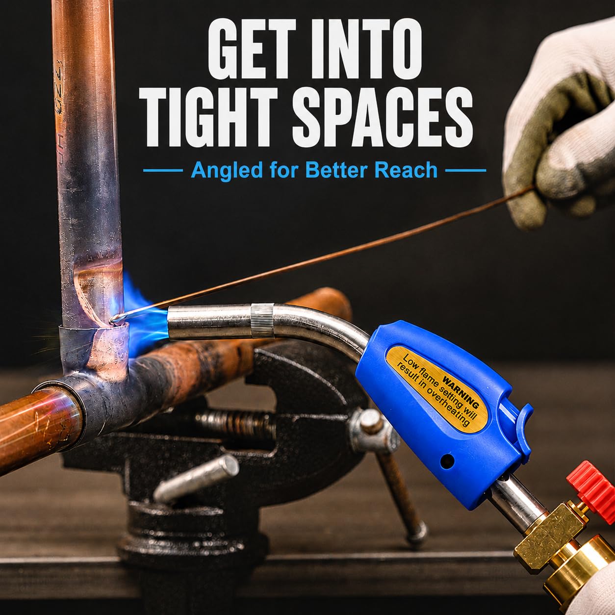 Propane Torch - One-Touch Ignition & Adjustable Flame -5