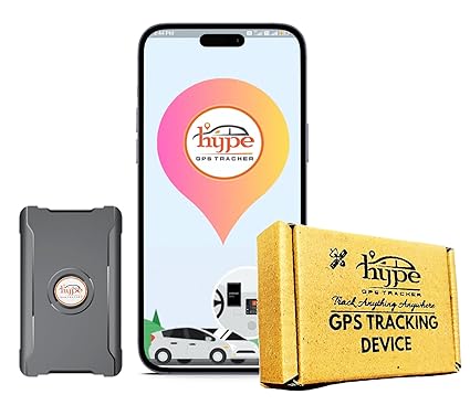 Hype GPS Tracker- GPS Tracker for Car, Bikes, Scooty, Kids & Luggage 6000mah Battery | Portable Wireless Magnet Device with Voice Monitoring | Overspeed, Geo-Fence, Parking Anti-Theft Alerts