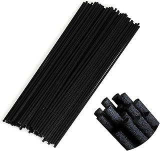 Black Fibre Reed Diffuser Sticks 50pcs 30cm x 3mm Black Fibre Reed Diffuser Sticks Thick Diffuser Reeds Sticks Diffuser Sticks for Diffuser Oils Fragrance Refill Fibre Reeds for Diffusers