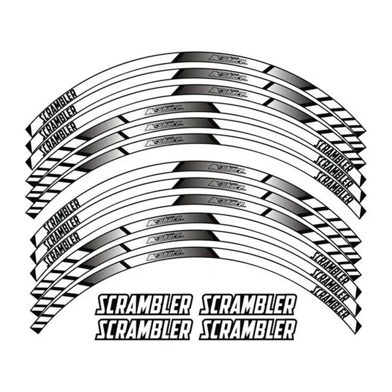 Motorcycle Racing Equipment Accessories Wheel Tire Rim Decoration Adhesive Reflective Decal Sticker for Ducati Scrambler
