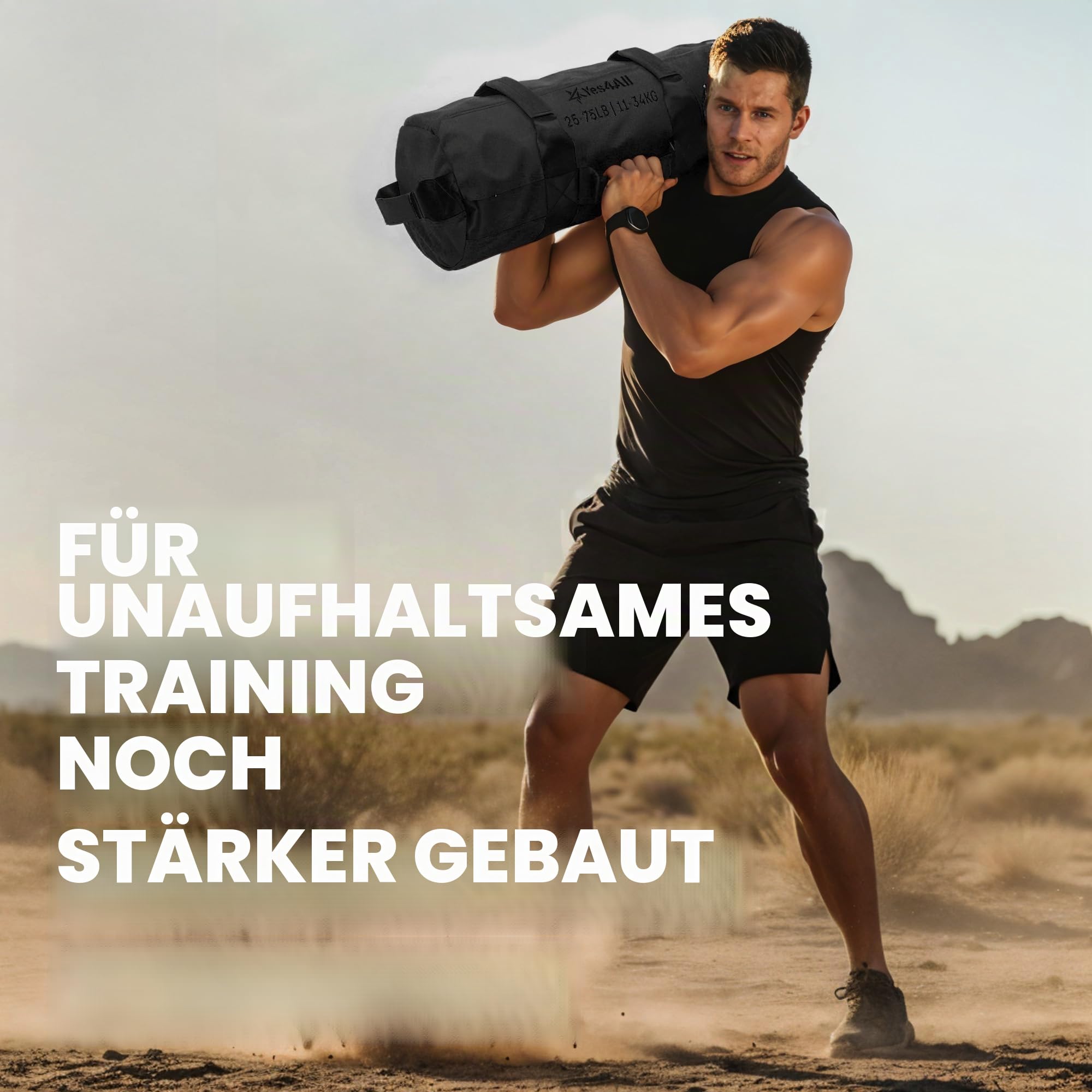Yes4All 20kg/30kg/50kg/80kg Weight Bag - Sandbags Gym - Core Training Power Bag for Crossfit/Running/Workout/PowerLiffting - Sold UNFILLED
