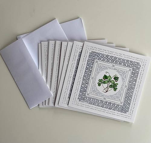 Miniatura 3 de Literary Calligraphy Tarjetas de notas de bendición irlandesa