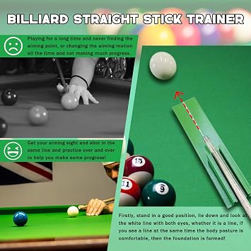 Billiards Training Aids, Billiards Stroke Trainer, Billiard Stroke Training Tool, Pool Cue Lathe