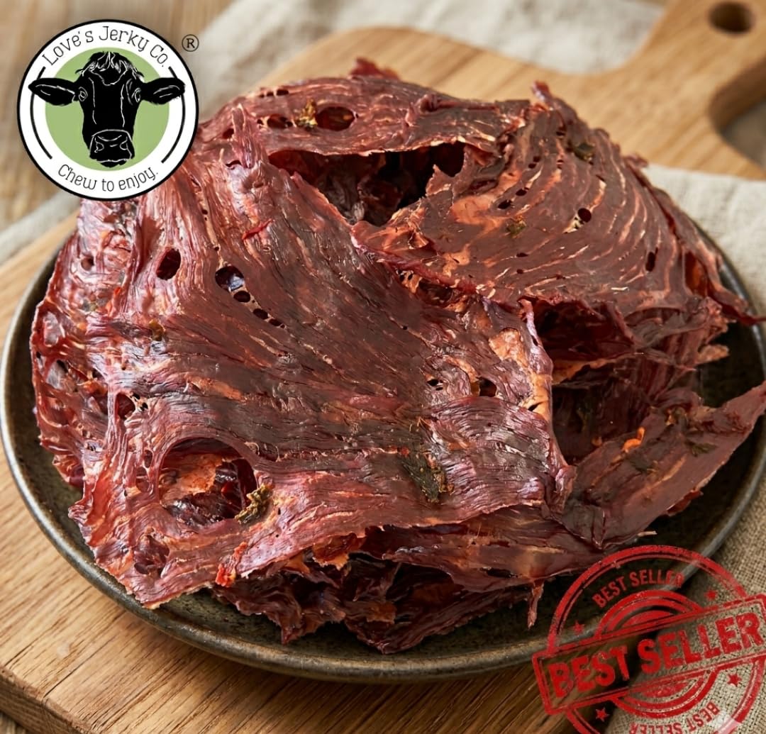 Hatch Green Chile Beef Jerky, Award Winning, 100% Beef, Teriyaki Flavor, 5oz and 1.5oz (5 oz)