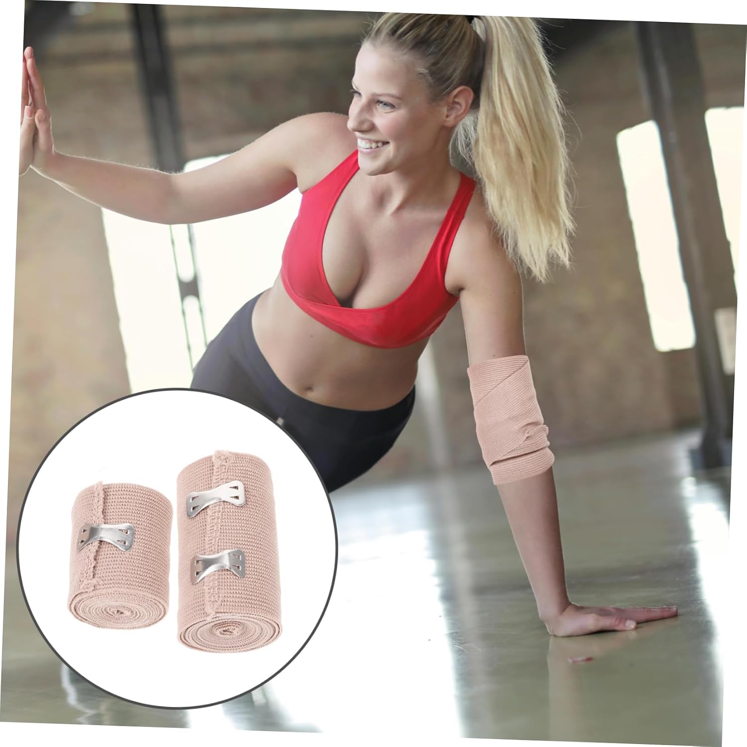 Toyvian 8pcs High Elastic Sports Elastic Bandage Wrap Knee Wrap Leg Compression Sleeve Bandages