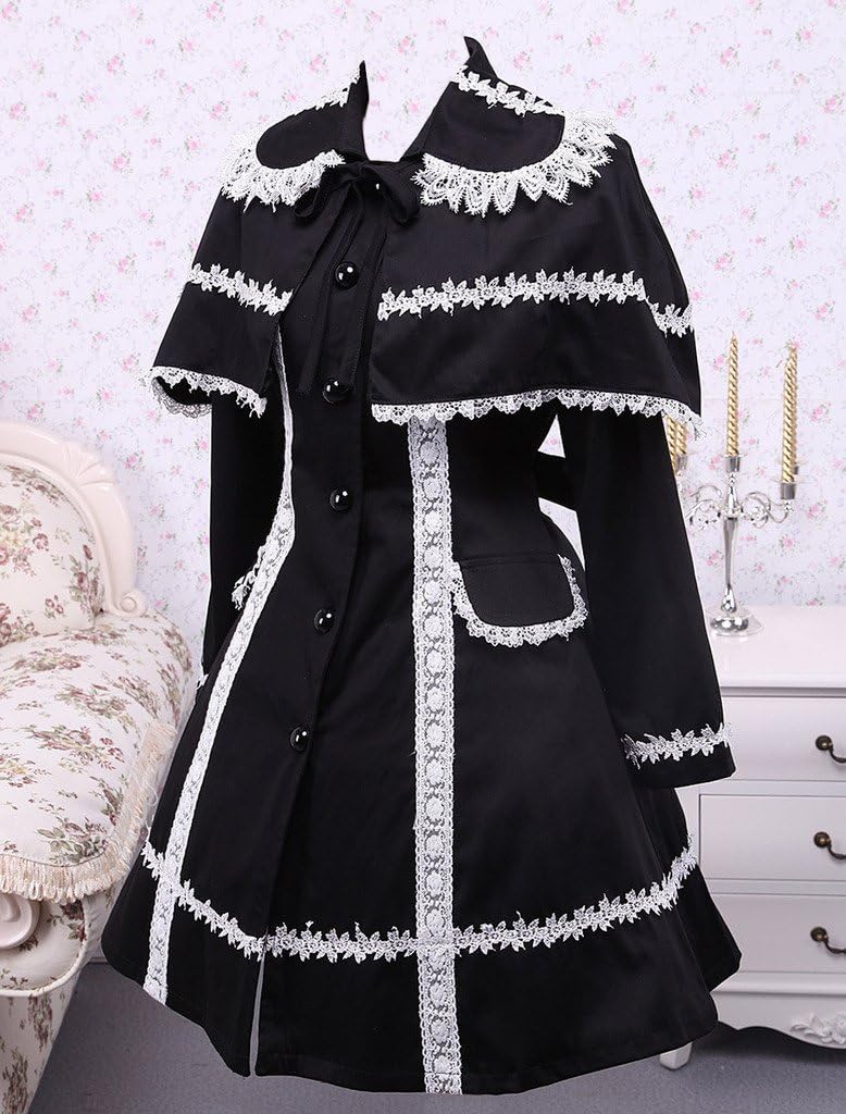 Hugme Black Cotton Lolita Dress with Jacket