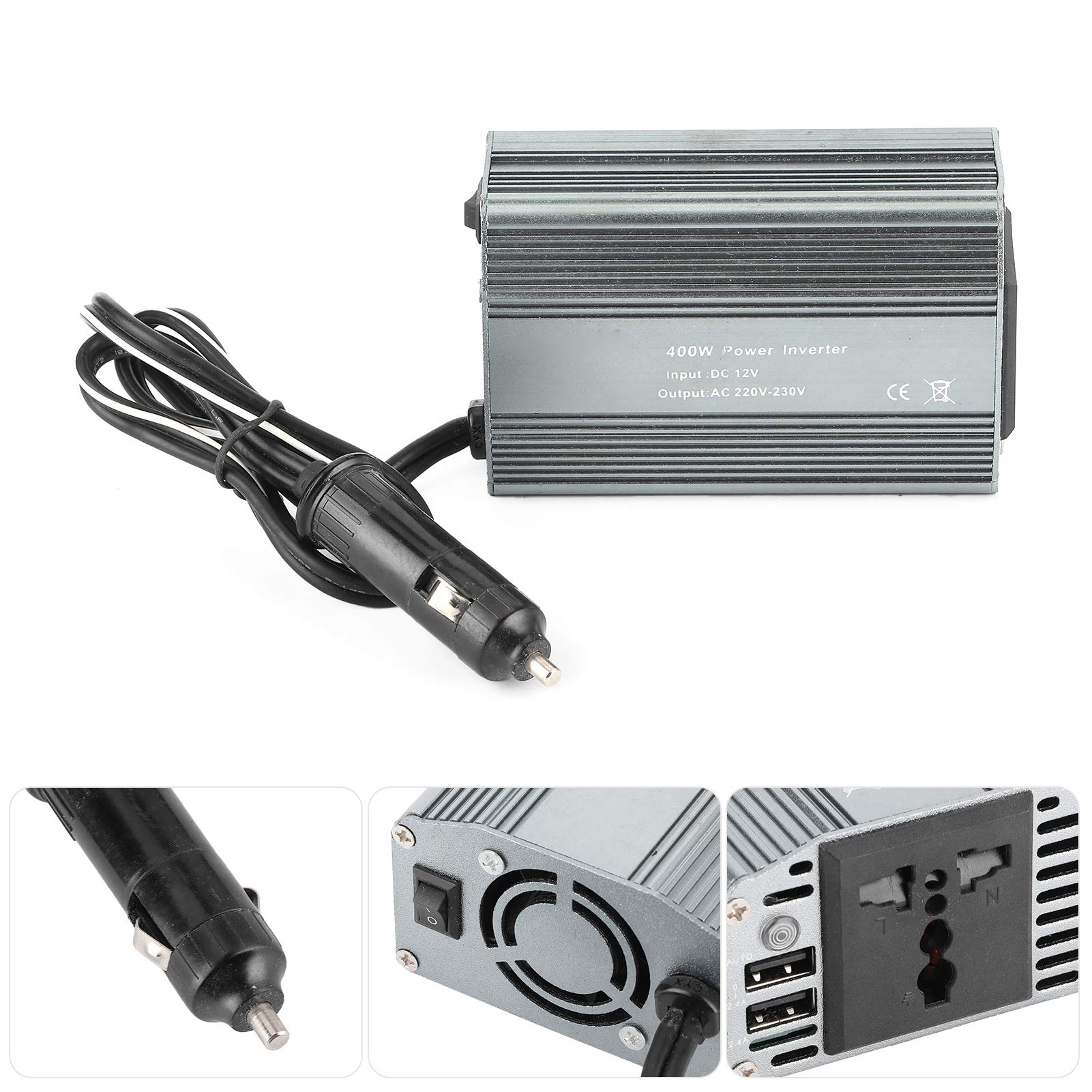 Samochód o Mocy 400 W z Portami USB Konwersja DC12V na AC220V W Celu ładowania