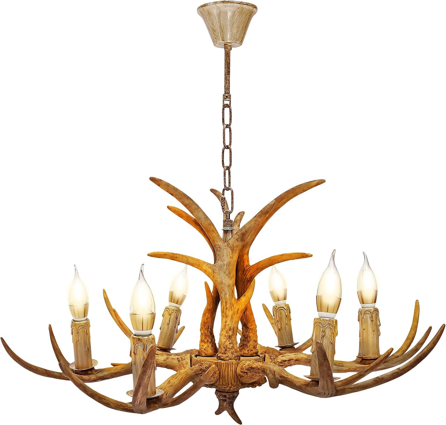 Lampe en forme de corne de cerf en résine de style médiéval pour intérieur chic