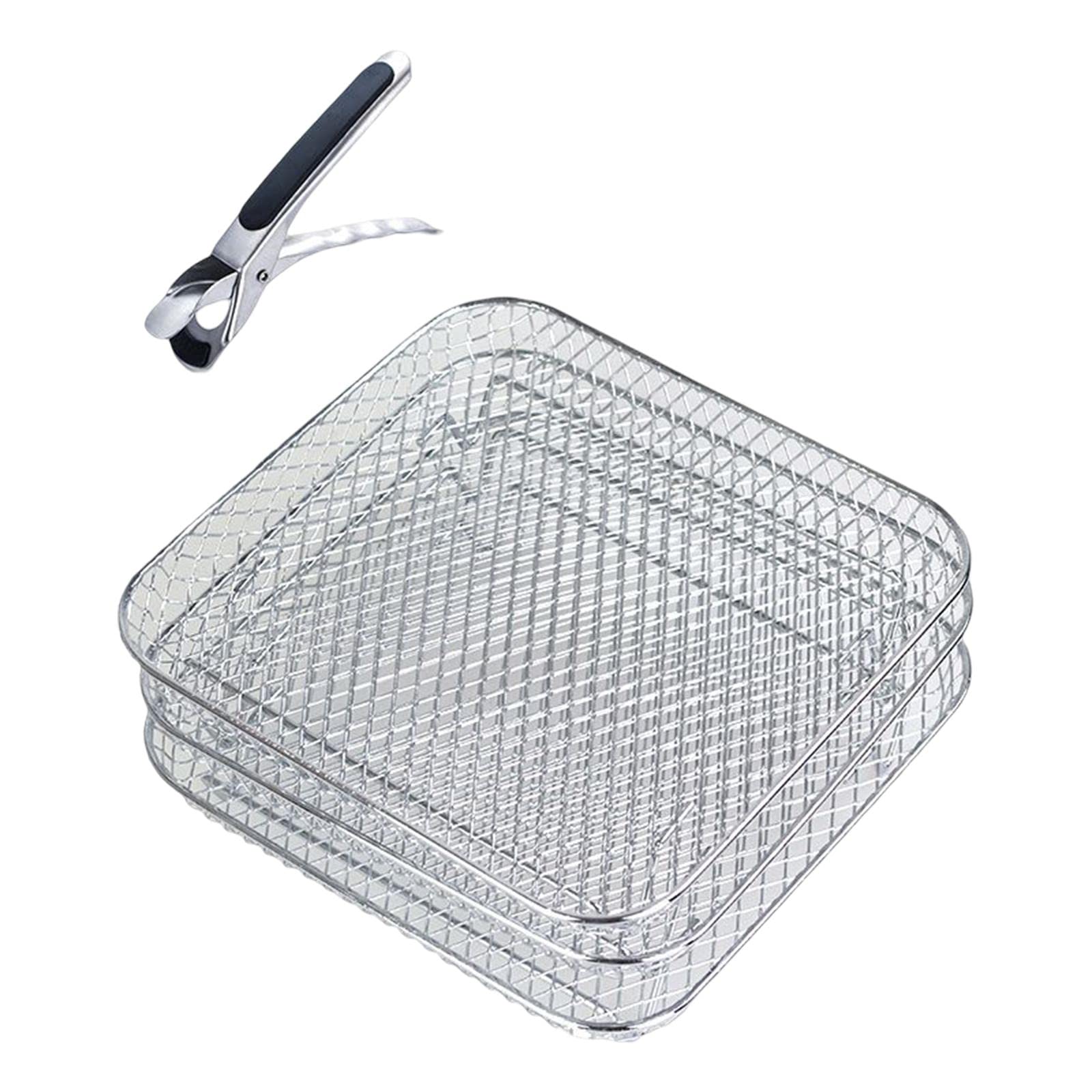 Air Fryer Papel Liner para Freidora de Aire Bandeja para Hornear Alimentos Portátil de Silicona Resistente Al Aceite Y Al Agua Adecuado para Verano