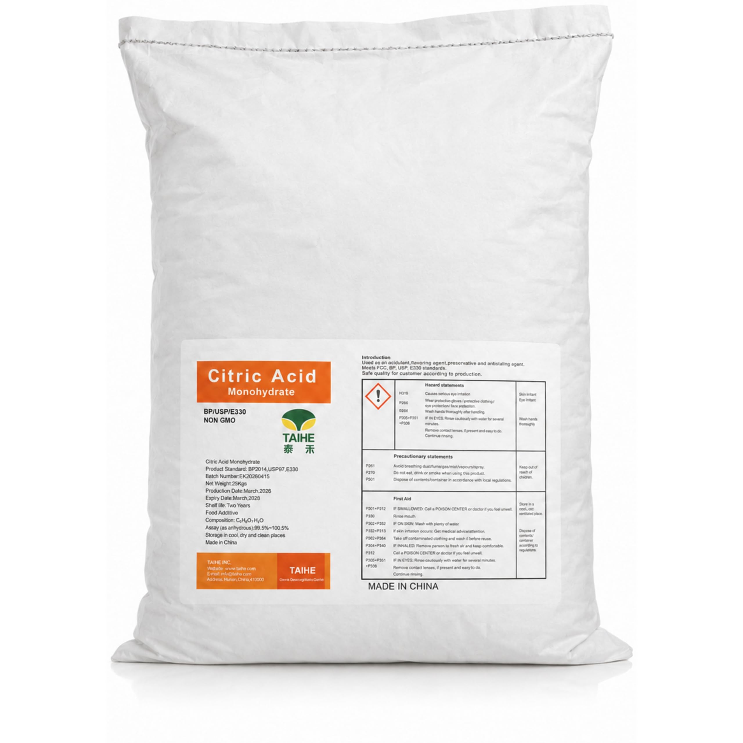 Buxtrade 15 kg Zitronensäure E330 – Lebensmittelqualität, 100% rein, vegan