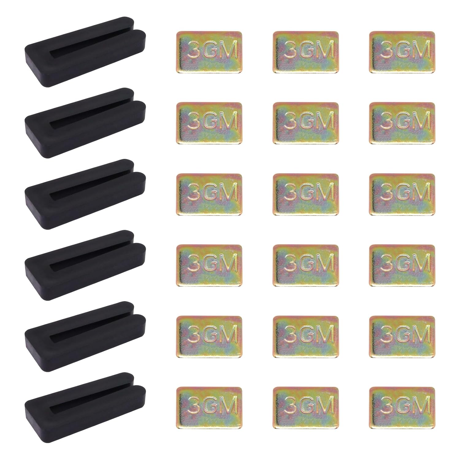 24PCS Ceiling Fan Balancing Kit, 6 Sets Ceiling Fan Blade Balance Kit Including 6PCS Resilient Clips and 18PCS Metal Self-Adhesive 3G Weight