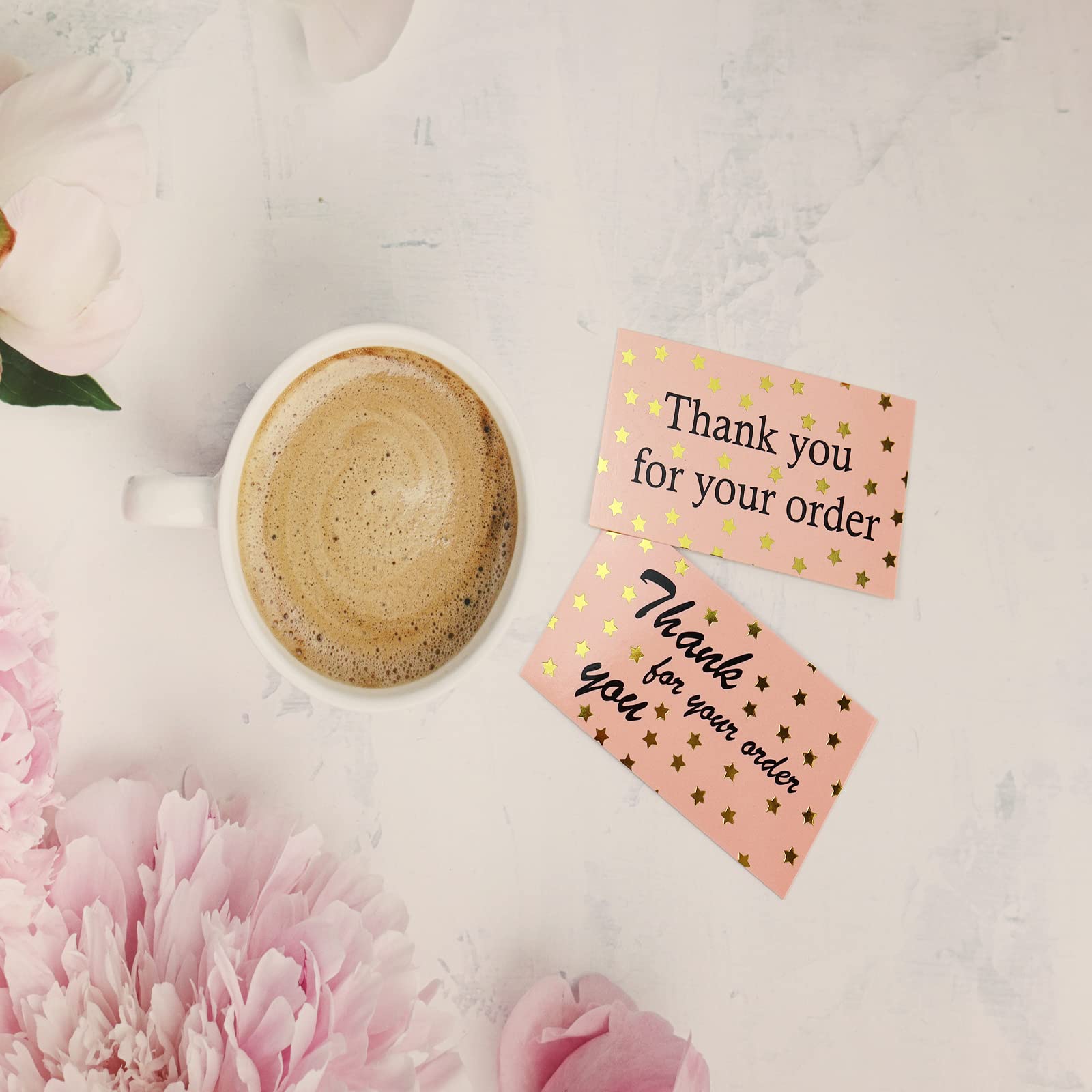 Photo 1 of Rdanruy 120Pcs 3.5''x2''Thank You For Your Order Cards with Gold Star Design For Online, Retail Store, Handmade Goods, Customer Package Inserts Stars