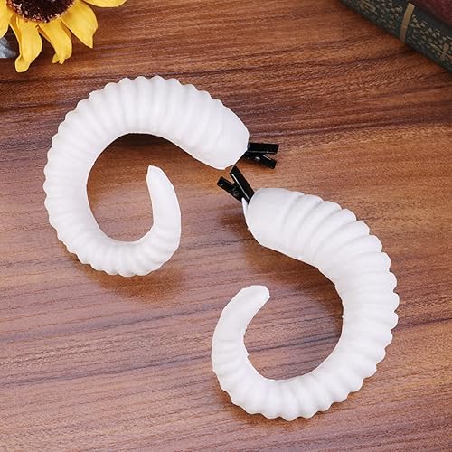 Miniatura 9 de Lurrose Pinzas para el pelo de cuernos de oveja, horquilla de cuerno de diablo, tocado gótico de cuerno de buey para cosplay, accesorios para el