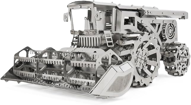 METAL-TIME VORACIOUS Harvester, Combine Harvester Model, Metal Engineering Vehicle Model, 3D Puzzle Building Crafts for Adults, Collectible Figurine, DIY Construction with Toolbox, 163 Pieces.