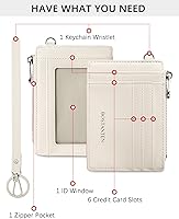 BOSTANTEN Portemonnee voor dames, slanke portemonnee voor dames, kleine RFID -blokkering, portemonnee, PU-leer, creditcardhouder met muntvak, beige, Small