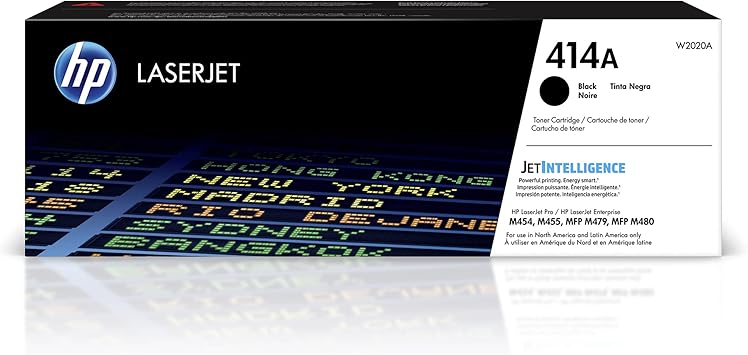 HP 414A Black Toner Cartridge | Works with Color LaserJet Enterprise M455dn, MFP M480f, Pro M454, MFP M479 Series | W2020A