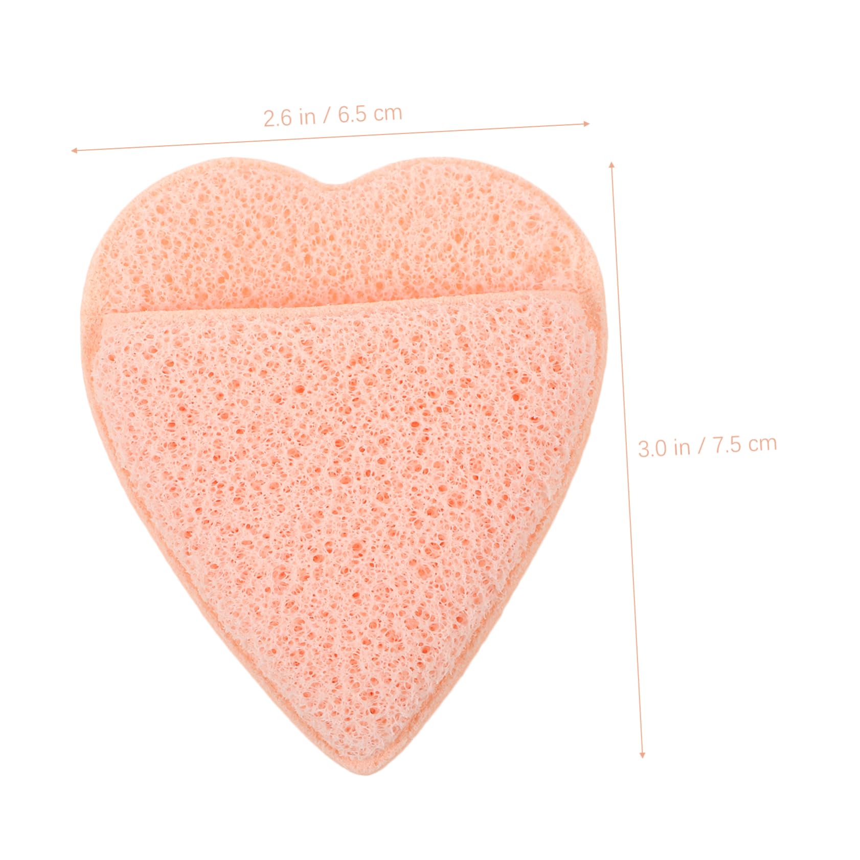 BESTYASH 2Pcs Face Cleansing Sponge Soft Exfoliating Scrubbers for Makeup Removal Portable Finger Wash Gloves Heart for Deep Pore Cleansing and Gentle Skin