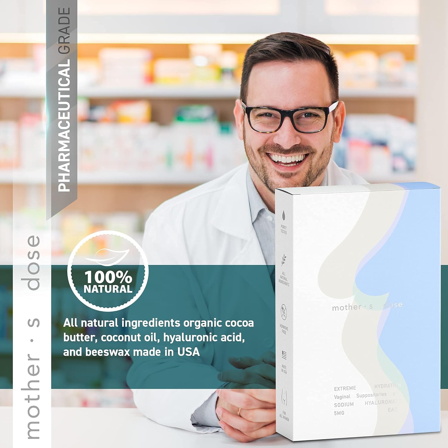 Hyaluronic Acid Suppository-Extreme hydration for Vaginal Dryness -USA Made, Natural, 1 Month Supply-Pharmacist formulated : Health & Household