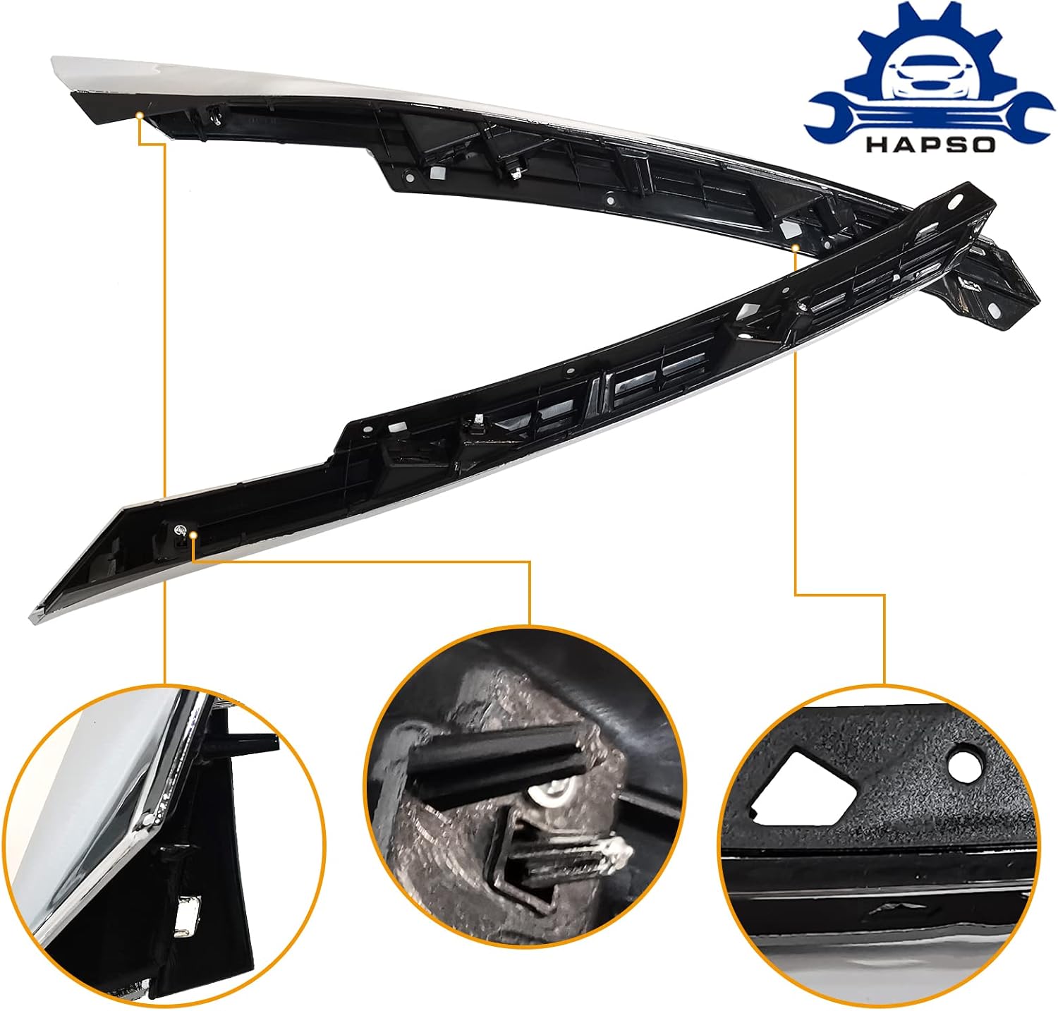 Chrome Headlight Eyelid Eyebrows Cover Compatible with 2016 2017 2018 Honda Civic Front Grille Grill Extension Hand 1 Set (Passenger & Driver Side)