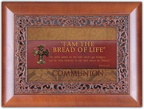 1er Comunión Cottage Garden Inspirational Woodgrain Ornate Caja de música Reproduce Ave Maria