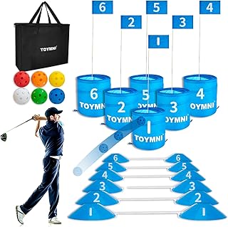 Golf Game Set - Portable Indoor/Outdoor Backyard/Beach PAR 6 Hole Game for Adults & Kids