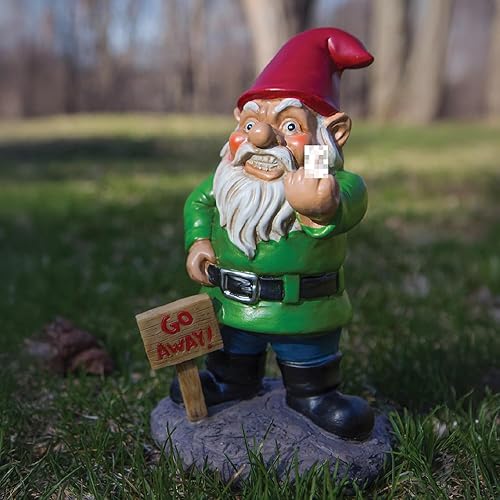 Miniatura 2 de Gnomo de jardín con la leyenda Go Away, Bigmouth Inc.