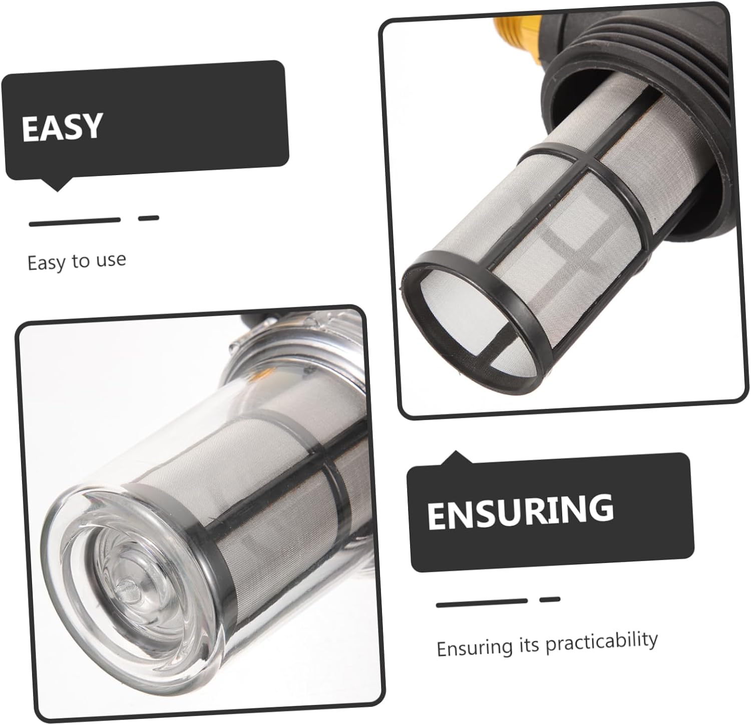 BESTonZON High Pressure Washer Garden Inlet Filter Portable Sediment Filter for Outdoor Water Hose Durable and Practical Design Compatible with US Standard Fittings