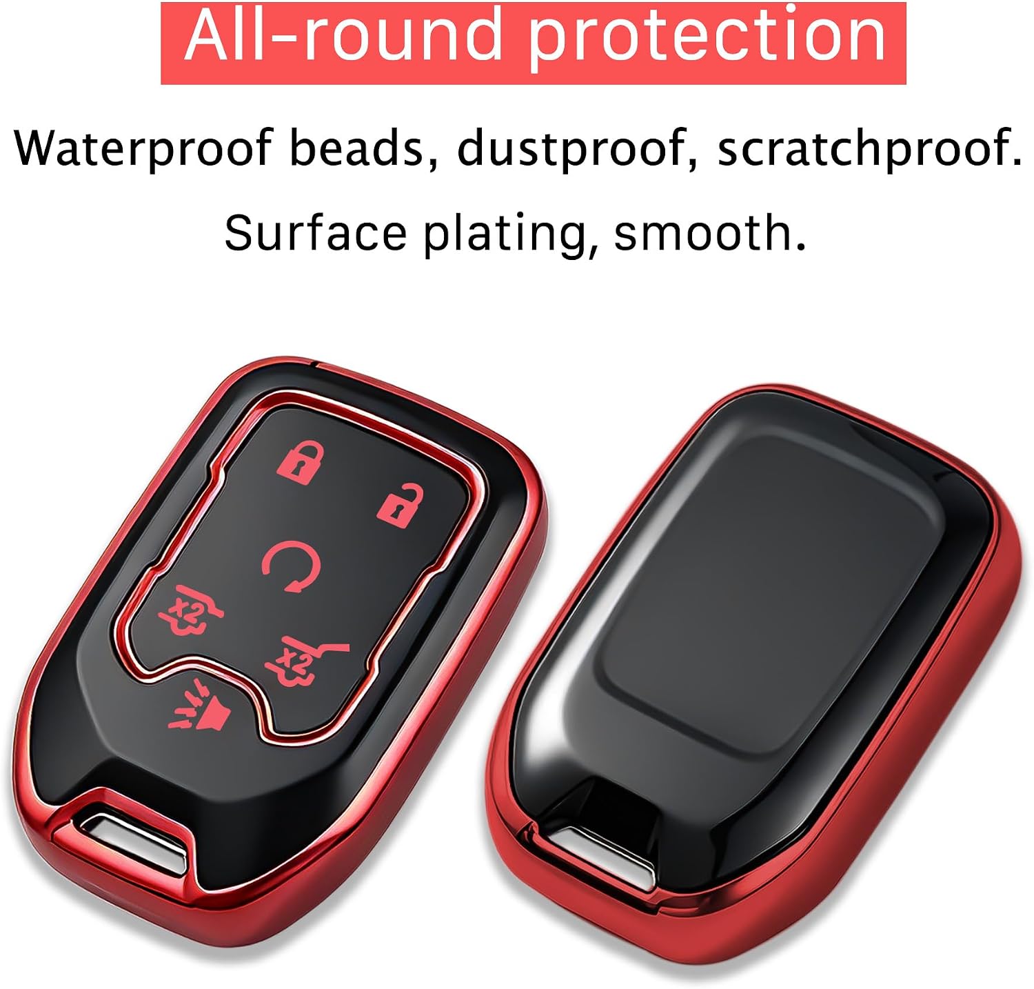 Kirsnda Key Fob Cover Case Compatible with GMC,with Metal buckle Keychain image 3