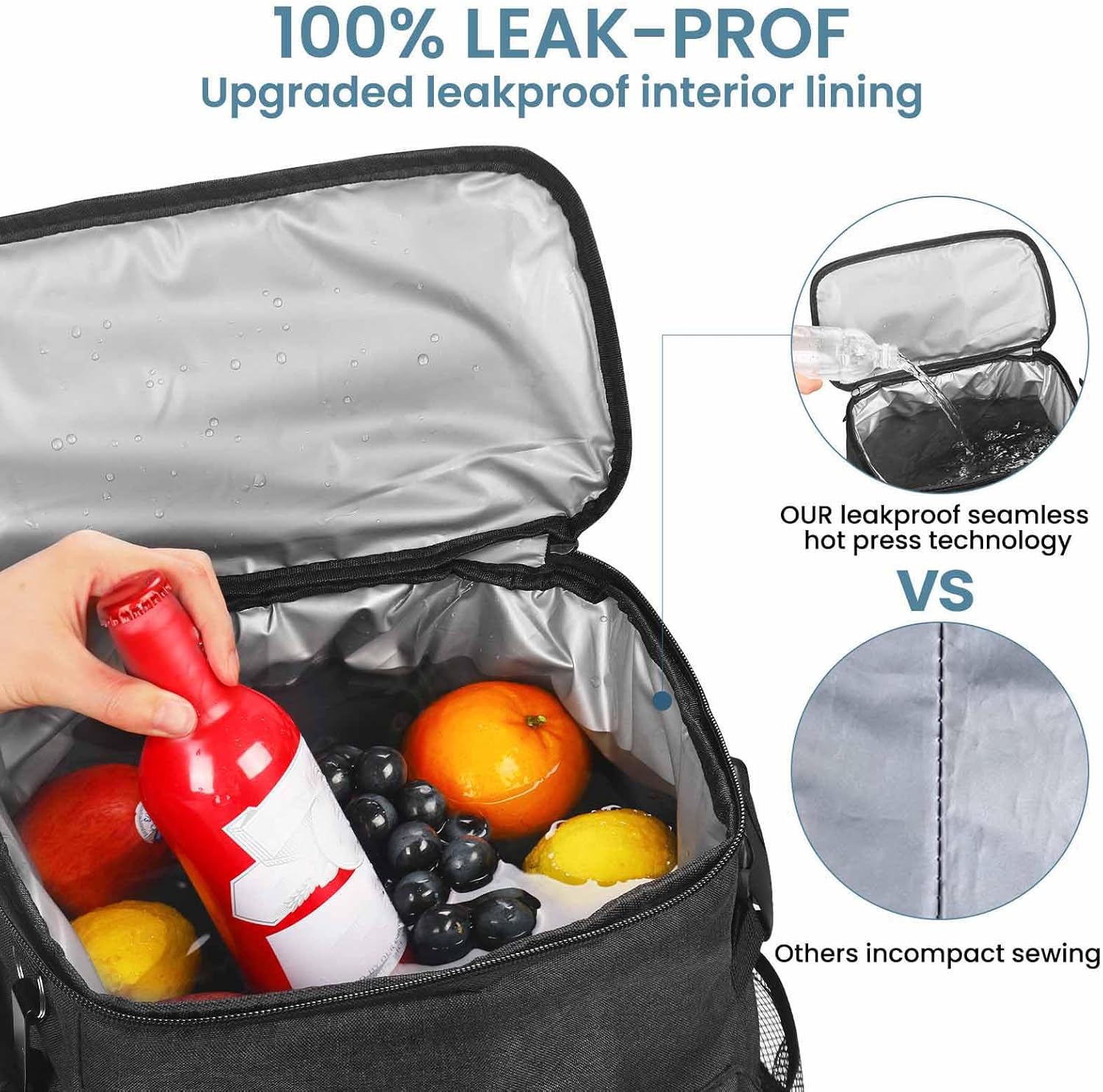 Cooler Backpack 33/40 Cans Coolers Insulated Leak Proof for Men & Women, Waterproof Soft Sided Lunch Camping Beach Travel Ice Chest Bag Hiking Picnic Backpack