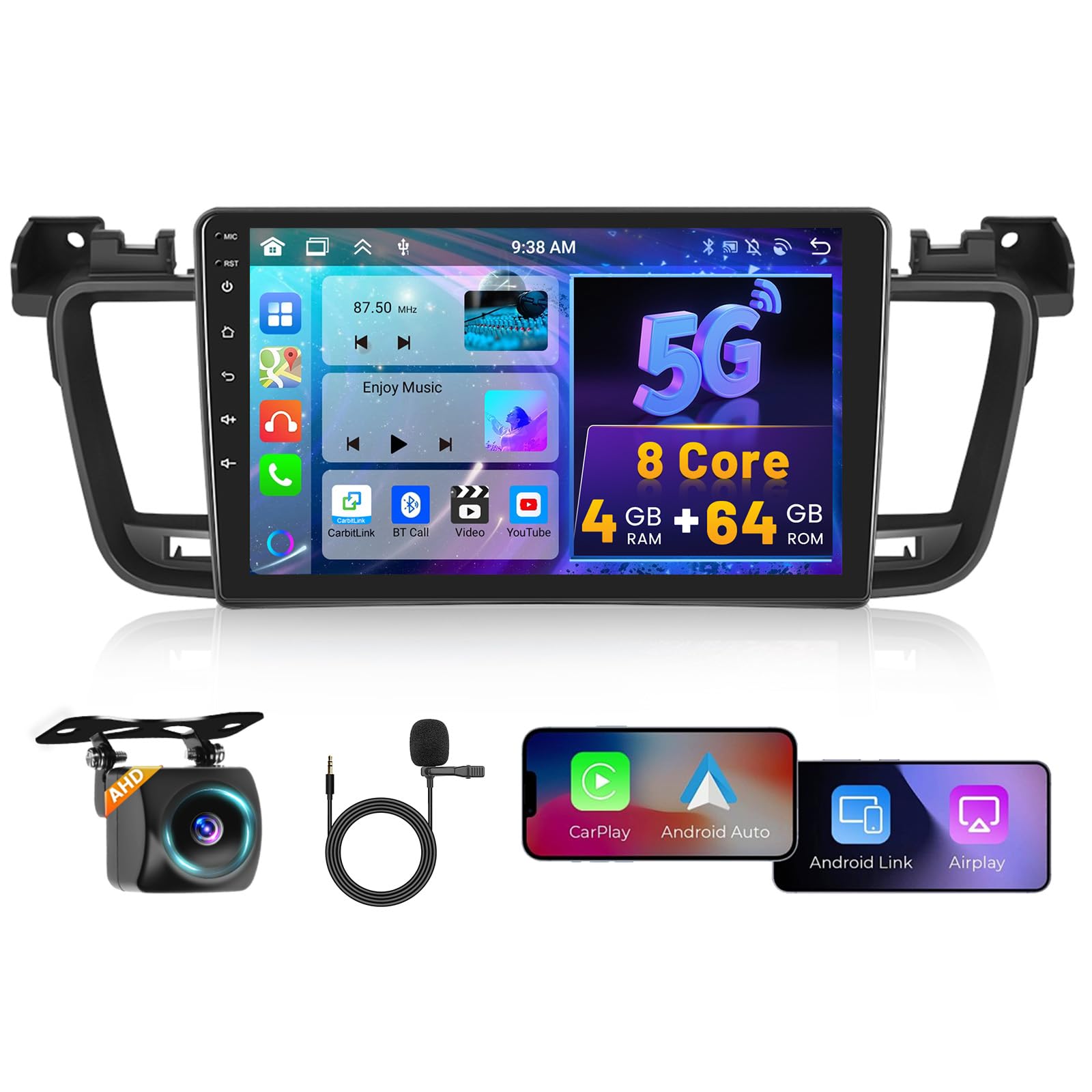 Autoradio Android 15 Peugeot 508 résout le manque de navigation moderne et Bluetooth - 8