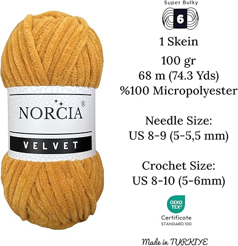 Miniatura 2 de Hilo de terciopelo suave en chenilla para tejer a ganchillo, hilo para tejer manta de bebé, hilo elegante para tejer ganchillo y manualidades